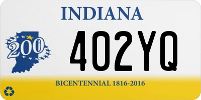 IN license plate 402YQ