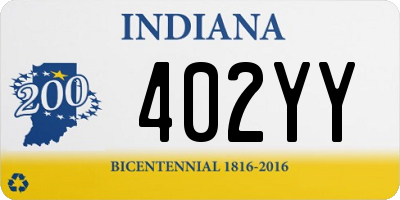 IN license plate 402YY