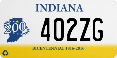 IN license plate 402ZG