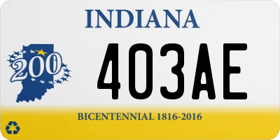 IN license plate 403AE