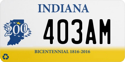 IN license plate 403AM