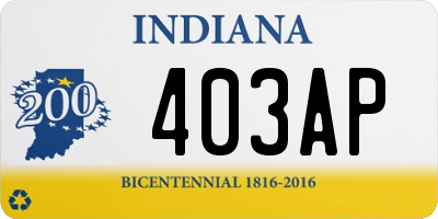 IN license plate 403AP