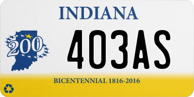 IN license plate 403AS