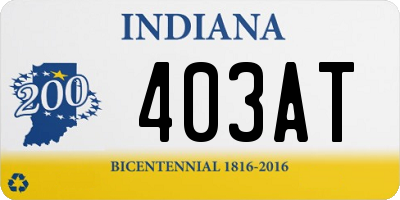 IN license plate 403AT