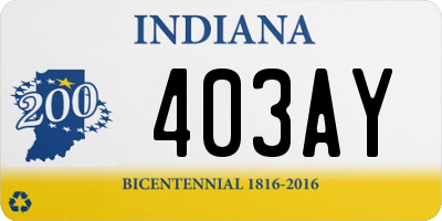 IN license plate 403AY