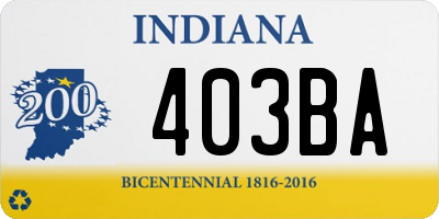 IN license plate 403BA