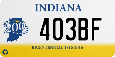 IN license plate 403BF