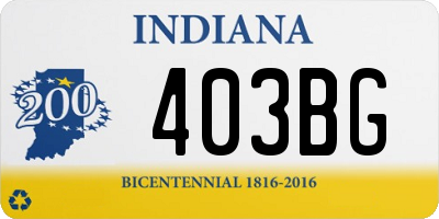 IN license plate 403BG