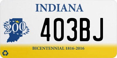 IN license plate 403BJ