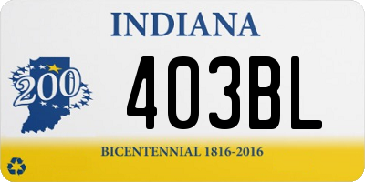 IN license plate 403BL