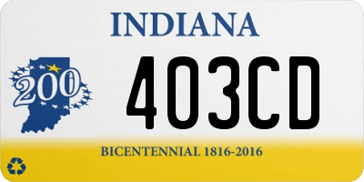 IN license plate 403CD