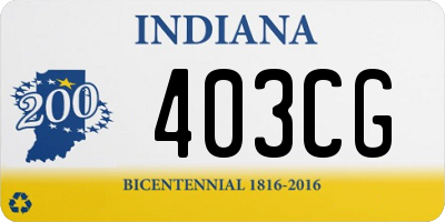 IN license plate 403CG