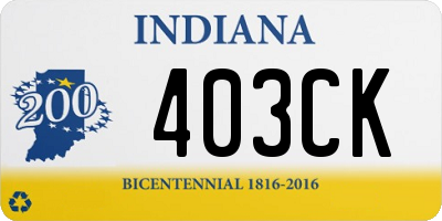 IN license plate 403CK