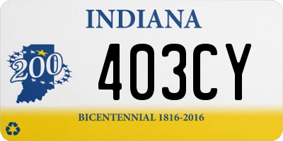 IN license plate 403CY