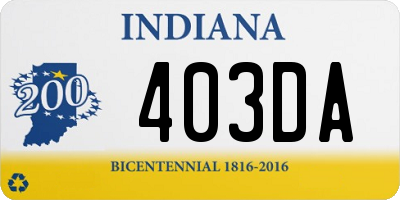 IN license plate 403DA