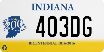 IN license plate 403DG