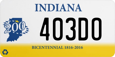 IN license plate 403DO