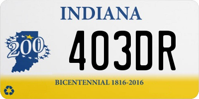 IN license plate 403DR