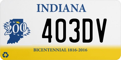 IN license plate 403DV