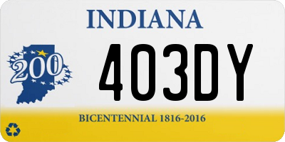 IN license plate 403DY