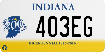 IN license plate 403EG