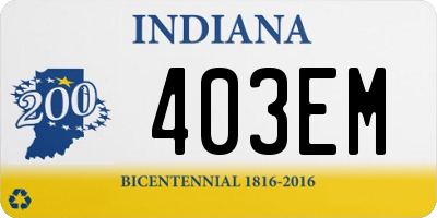 IN license plate 403EM