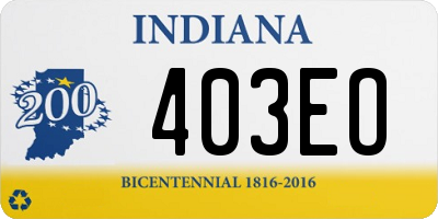 IN license plate 403EO