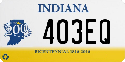 IN license plate 403EQ