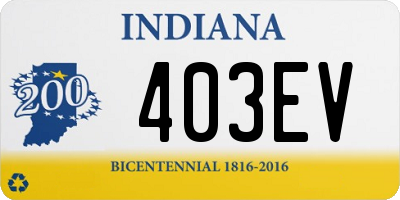 IN license plate 403EV