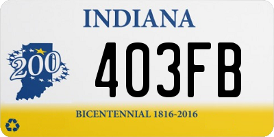 IN license plate 403FB