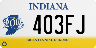 IN license plate 403FJ