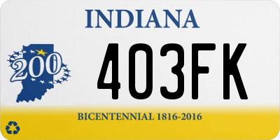 IN license plate 403FK