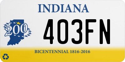 IN license plate 403FN