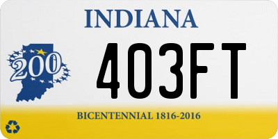 IN license plate 403FT