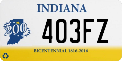 IN license plate 403FZ