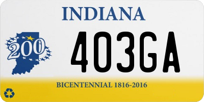 IN license plate 403GA