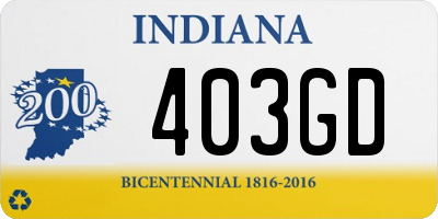 IN license plate 403GD