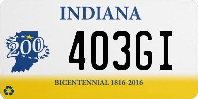 IN license plate 403GI