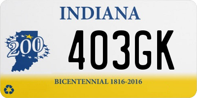 IN license plate 403GK