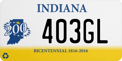 IN license plate 403GL