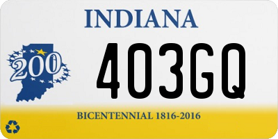 IN license plate 403GQ