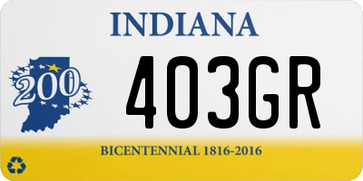 IN license plate 403GR