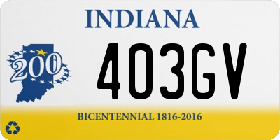 IN license plate 403GV