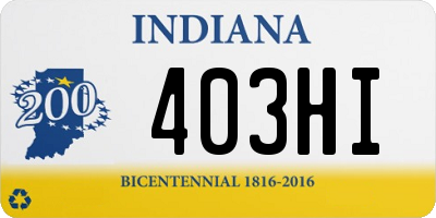 IN license plate 403HI