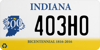 IN license plate 403HO