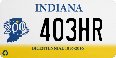 IN license plate 403HR