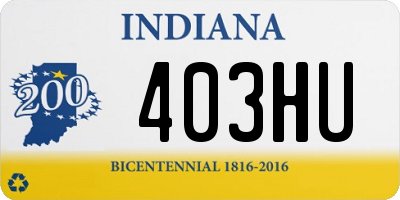 IN license plate 403HU