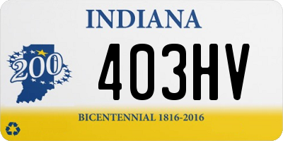 IN license plate 403HV