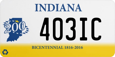 IN license plate 403IC