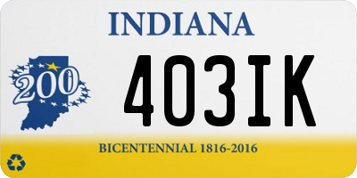 IN license plate 403IK